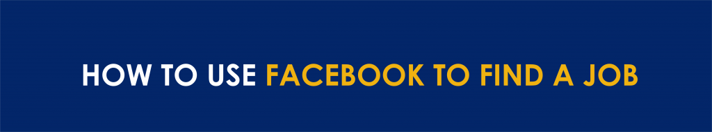 How To Use Facebook To Find A Job